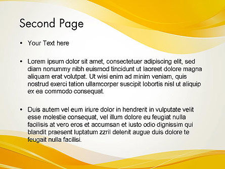 黄色模糊的波浪和曲线PowerPoint模板, 幻灯片 2, 12147, 抽象/纹理 — PoweredTemplate.com