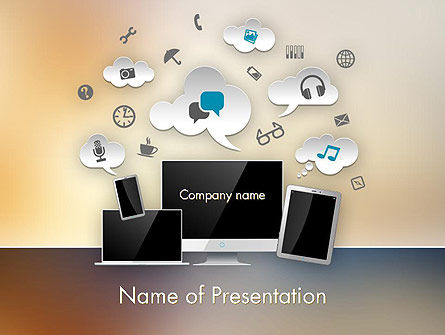 Media Content PowerPoint Template, PowerPoint Template, 12167, Careers/Industry — PoweredTemplate.com