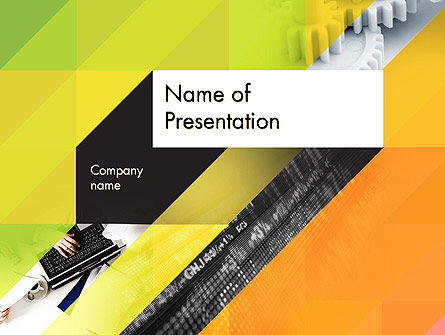 Modello PowerPoint - Orange business sfondo limone, Modello PowerPoint, 12169, Lavoro — PoweredTemplate.com
