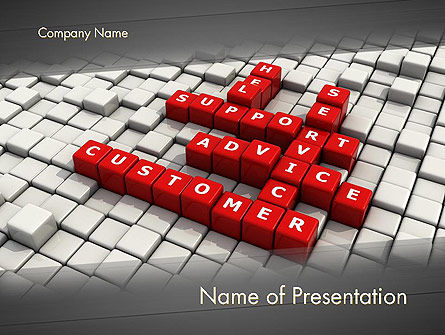 Customer Service PowerPoint Template, PowerPoint Template, 12170, Careers/Industry — PoweredTemplate.com
