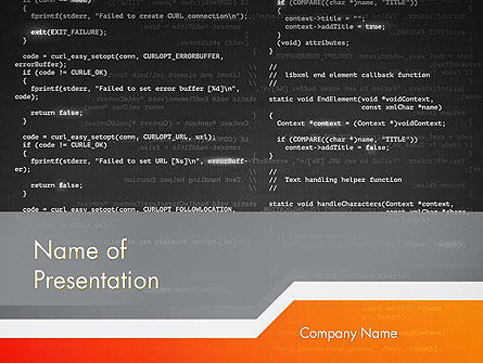 Source Code PowerPoint Template, PowerPoint Template, 12172, Technology and Science — PoweredTemplate.com