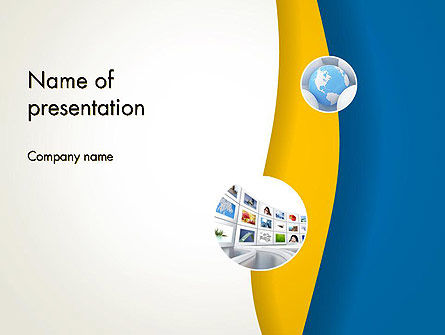 Eenvoudige Zakelijke Achtergrond PowerPoint Template, PowerPoint-sjabloon, 12175, Bedrijf — PoweredTemplate.com