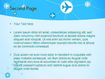 Airlines thema PowerPoint Vorlage, Folie 2, 12189, Autos und Transport — PoweredTemplate.com