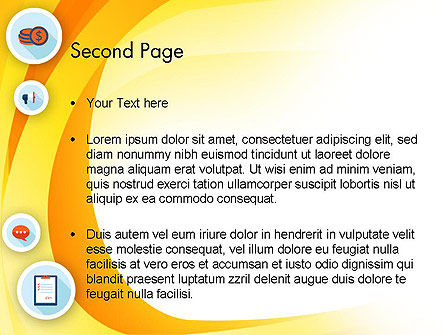 파워포인트 템플릿 - 노란색에 플랫 아이콘, 슬라이드 2, 12195, 비즈니스 — PoweredTemplate.com