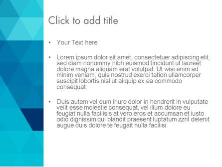 Modelo do PowerPoint - triângulos geométricos abstratos azuis, Deslizar 3, 12204, Abstrato/Texturas — PoweredTemplate.com