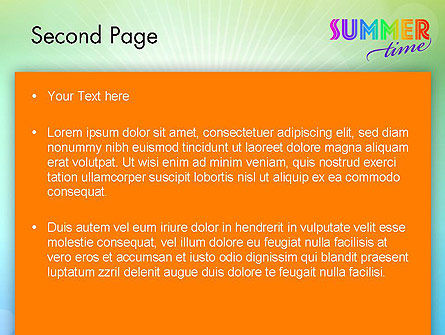 Summer Disco Theme PowerPoint Template, Slide 2, 12224, Holiday/Special Occasion — PoweredTemplate.com