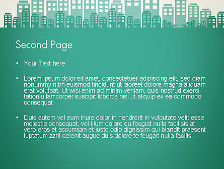 Modèle PowerPoint de silhouette de la ville, Diapositive 2, 12236, Construction — PoweredTemplate.com