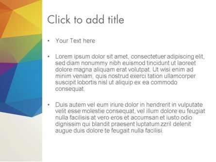 Modèle PowerPoint de maillage triangulaire coloré, Diapositive 3, 12283, Abstrait / Textures — PoweredTemplate.com