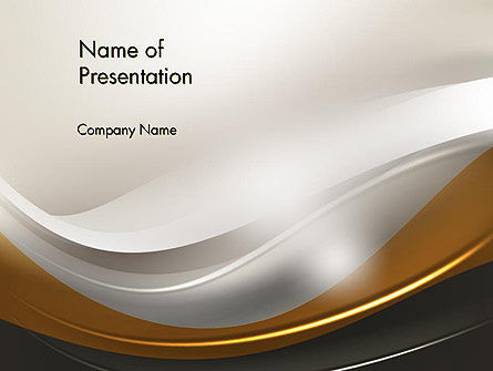 Abstract Silver Gold and Bronze Waves PowerPoint Template, Free PowerPoint Template, 12291, Abstract/Textures — PoweredTemplate.com