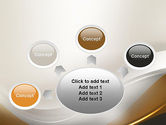 Abstract Silver Gold And Bronze Waves Powerpoint Template, Backgrounds 