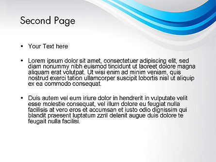 Modèle PowerPoint de élégante vague bleue, Diapositive 2, 12300, Abstrait / Textures — PoweredTemplate.com