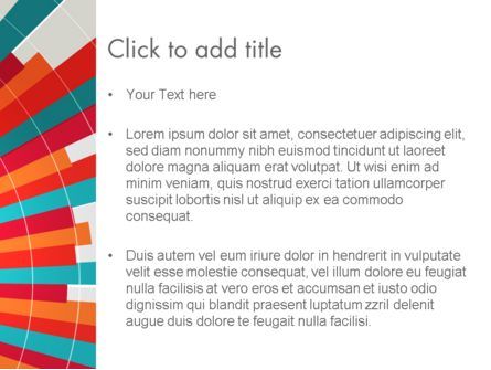 Plantilla de PowerPoint - coloridas líneas radiales, Diapositiva 3, 12304, Abstracto / Texturas — PoweredTemplate.com