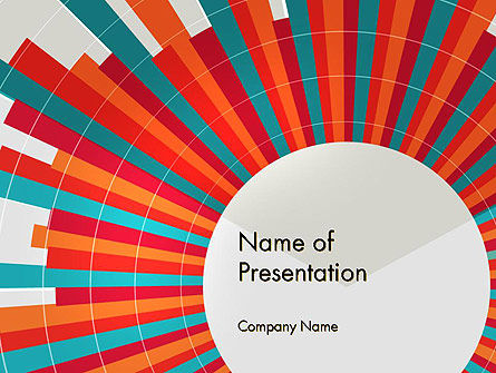 Plantilla de PowerPoint - coloridas líneas radiales, Plantilla de PowerPoint, 12304, Abstracto / Texturas — PoweredTemplate.com