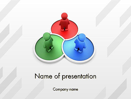 3D Men on RGB Platforms PowerPoint Template, Free PowerPoint Template, 12312, Technology and Science — PoweredTemplate.com