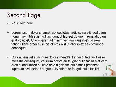 Templat PowerPoint Tangan Menyentuh Sebuah Tombol, Slide 2, 12318, Konsep Bisnis — PoweredTemplate.com