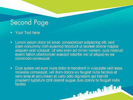 Stad Skyline PowerPoint Template, Dia 2, 12330, Bedrijf — PoweredTemplate.com