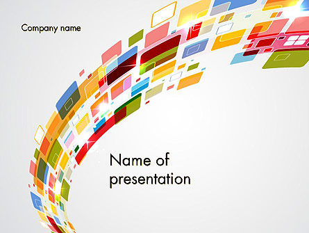 Bunte abstrakte technologie PowerPoint Vorlage, PowerPoint-Vorlage, 12339, Abstrakt/Texturen — PoweredTemplate.com
