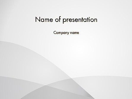 Modèle PowerPoint de couches grises arrondies abstraites, Modele PowerPoint, 12351, Abstrait / Textures — PoweredTemplate.com