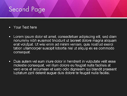 紫の三角形のパターン - PowerPointテンプレート, スライド 2, 12361, 抽象／テクスチャ — PoweredTemplate.com