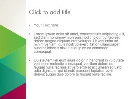 Bunte dreiecke hintergrund PowerPoint Vorlage, Folie 3, 12381, Abstrakt/Texturen — PoweredTemplate.com