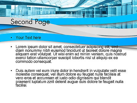 Modello PowerPoint - Corridoio moderno per uffici, Slide 2, 12396, Costruzioni — PoweredTemplate.com