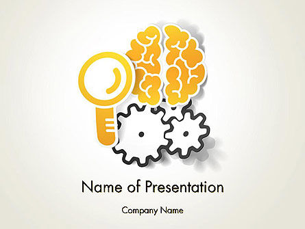 Modèle PowerPoint de cerveau de travail, Modele PowerPoint, 12405, Concepts commerciaux — PoweredTemplate.com