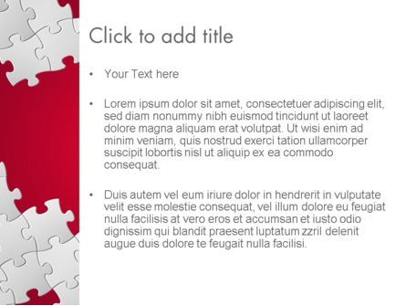 Plantilla de PowerPoint - fondo rojo del rompecabezas, Diapositiva 3, 12411, Abstracto / Texturas — PoweredTemplate.com
