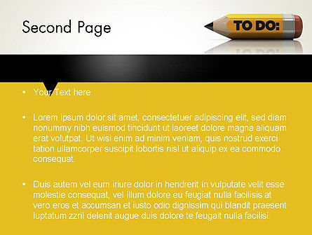 Bleistift erinnerung PowerPoint Vorlage, Folie 2, 12429, Business Konzepte — PoweredTemplate.com