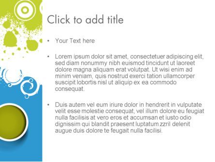 Modèle PowerPoint de abstrait bleu et vert avec des cercles, Diapositive 3, 12436, Abstrait / Textures — PoweredTemplate.com