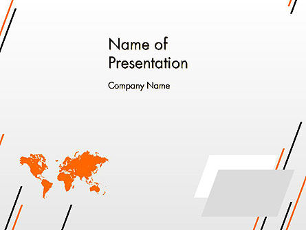 World Map Theme PowerPoint Template, PowerPoint Template, 12444, Global — PoweredTemplate.com