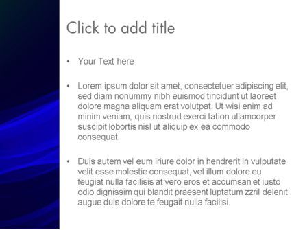 Modèle PowerPoint de résumé vert foncé et bleu, Diapositive 3, 12467, Abstrait / Textures — PoweredTemplate.com