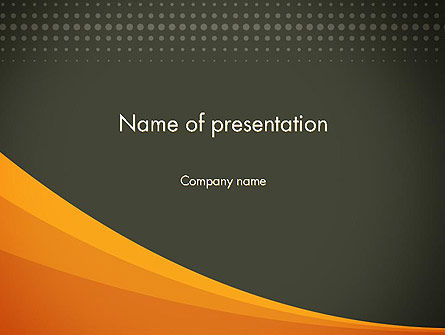 橙色波浪在灰色PowerPoint模板, PowerPoint模板, 12482, 商业 — PoweredTemplate.com