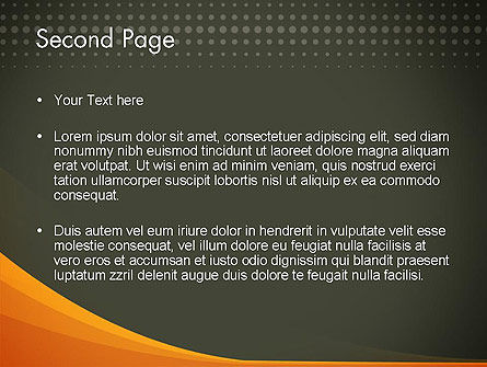 Orange Wave on Gray PowerPoint Template, Slide 2, 12482, Business — PoweredTemplate.com
