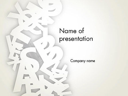 Modèle PowerPoint de alphabet abstrait, Modele PowerPoint, 12490, Education & Training — PoweredTemplate.com