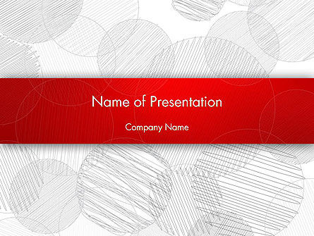 Schetscirkels PowerPoint Template, 12494, Abstract/Textuur — PoweredTemplate.com