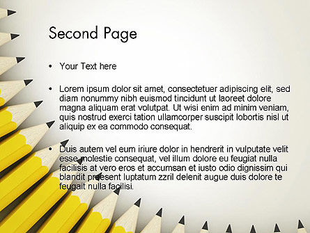 Pencils Arranged in Semicircle PowerPoint Template, Slide 2, 12497, Education & Training — PoweredTemplate.com
