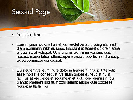 Turn Over a New Leaf PowerPoint Template, Slide 2, 12499, Consulting — PoweredTemplate.com