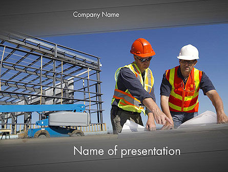 Bouw En Constructie PowerPoint Template, Gratis PowerPoint-sjabloon, 12502, Constructie — PoweredTemplate.com