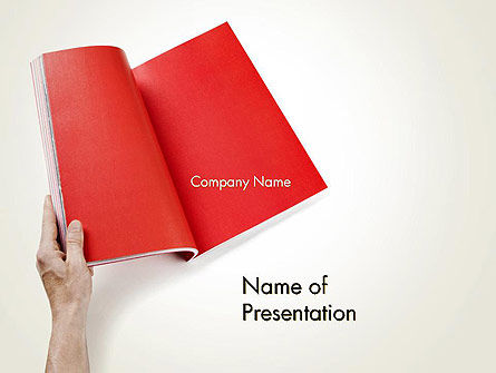 Rode Pagina PowerPoint Template, PowerPoint-sjabloon, 12503, Bedrijf — PoweredTemplate.com