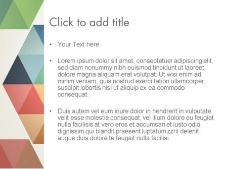 Plantilla de PowerPoint - modernas formas de triángulo colorido elegante, Diapositiva 3, 12505, Abstracto / Texturas — PoweredTemplate.com