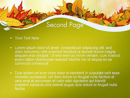Carpet of Fallen Leaves PowerPoint Template, Slide 2, 12509, Nature & Environment — PoweredTemplate.com