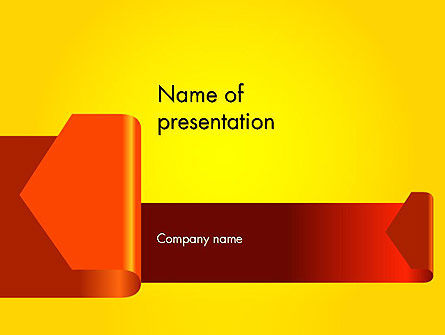 折り畳まれた矢 - PowerPointテンプレート, 無料 PowerPointテンプレート, 12510, ビジネス — PoweredTemplate.com
