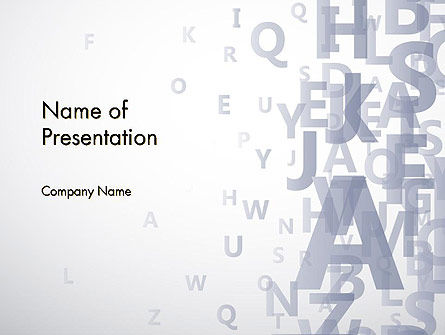 Transparante Letters PowerPoint Template, PowerPoint-sjabloon, 12537, Education & Training — PoweredTemplate.com