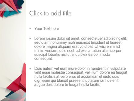 Modello PowerPoint - Origami astratta, Slide 3, 12540, Astratto/Texture — PoweredTemplate.com