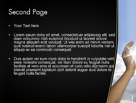 Templat PowerPoint Matahari Di Tangan, Slide 2, 12562, Alam & Lingkungan — PoweredTemplate.com
