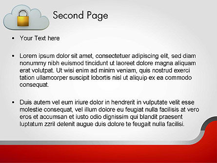 Protected Cloud Data PowerPoint Template, Slide 2, 12573, Technology and Science — PoweredTemplate.com