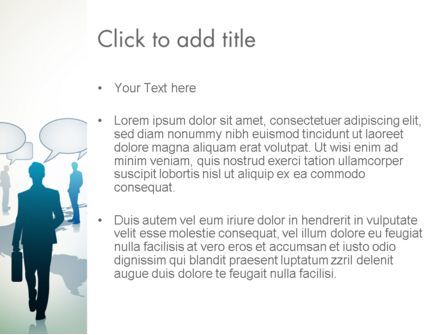 Modèle PowerPoint de silhouettes de personnes avec des bulles de discours, Diapositive 3, 12578, Mensen — PoweredTemplate.com
