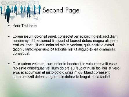 Mensen Silhouetten Met Spraakbellen PowerPoint Template, Dia 2, 12578, Mensen — PoweredTemplate.com