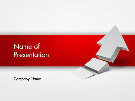 Rising 3d Arrow PowerPoint Template, 12580, Business Concepten — PoweredTemplate.com
