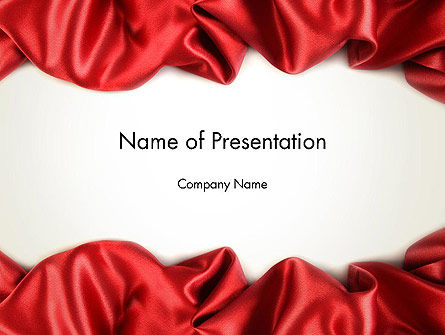 Folds of Red Cloth PowerPoint Template, PowerPoint Template, 12628, Abstract/Textures — PoweredTemplate.com